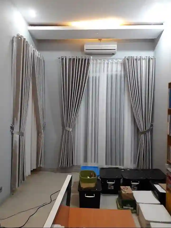 gorden jogja murah - vitrage putih